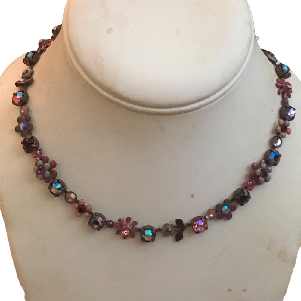 Vintage Sorrelli “Fresh Flowers” Crystal Necklace